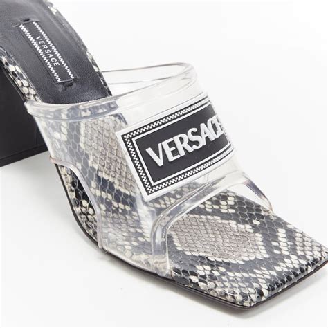 new VERSACE Runway 90's Vintage Logo transparent PVC 